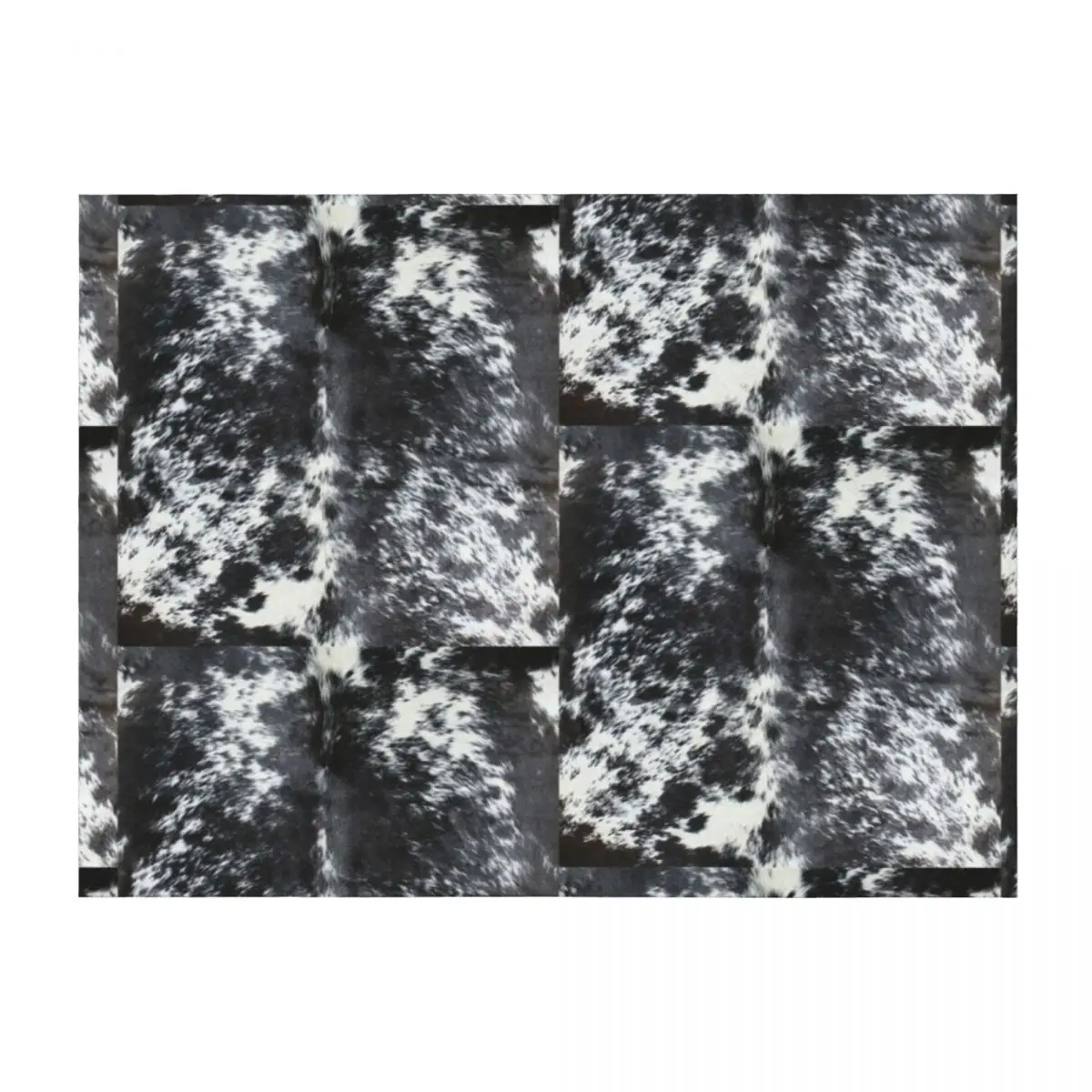 

Cowhide Black and White | Texture Throw Blanket christmas gifts sofa bed Thins Summer Beddings Blankets