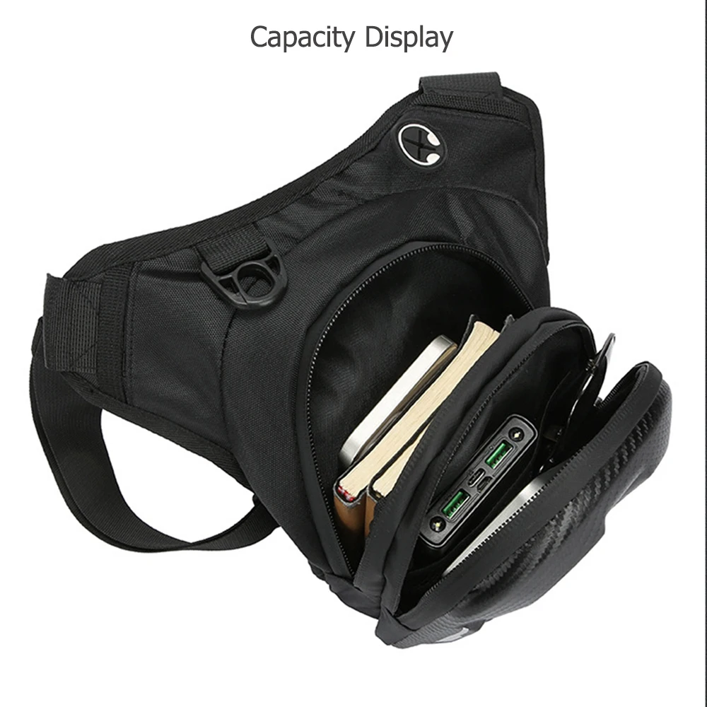 Buylor Motorcycle Waist Bag Men Waterproof Leg Bag Riding Hip Pack Outdoor Sports Travel Drop Thigh Pouch For Motorbike Rider