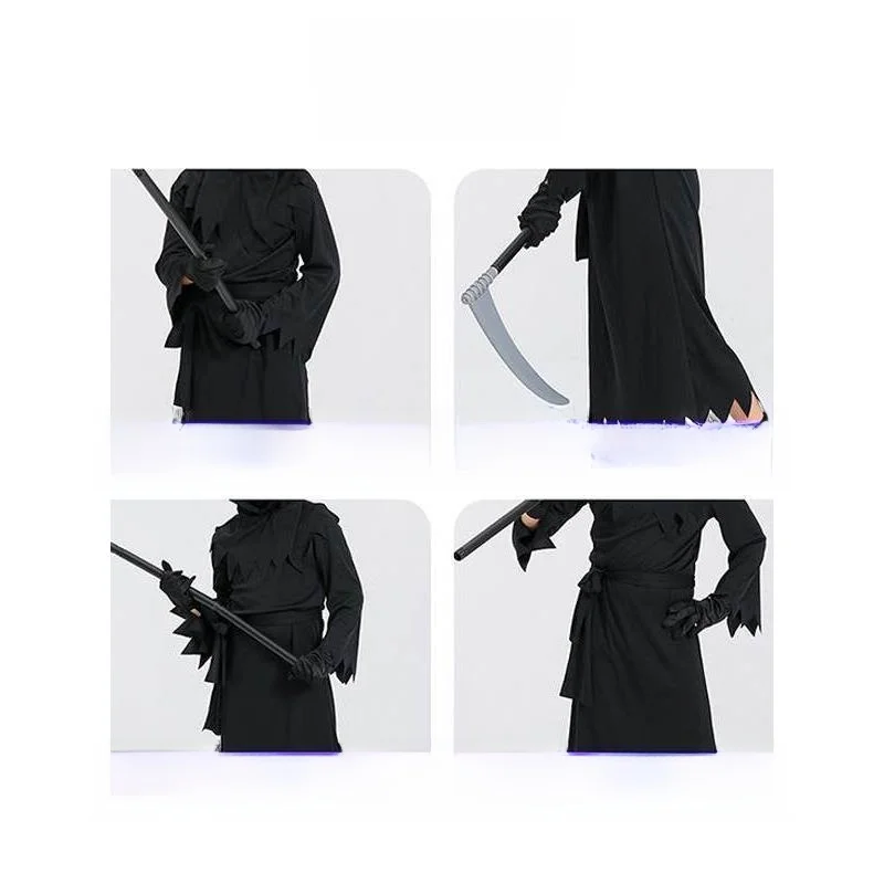 

Halloween Reaper Costume Sickle Night Light Women's Traditional Clothing Stage Performance Autumn No Brand Registered