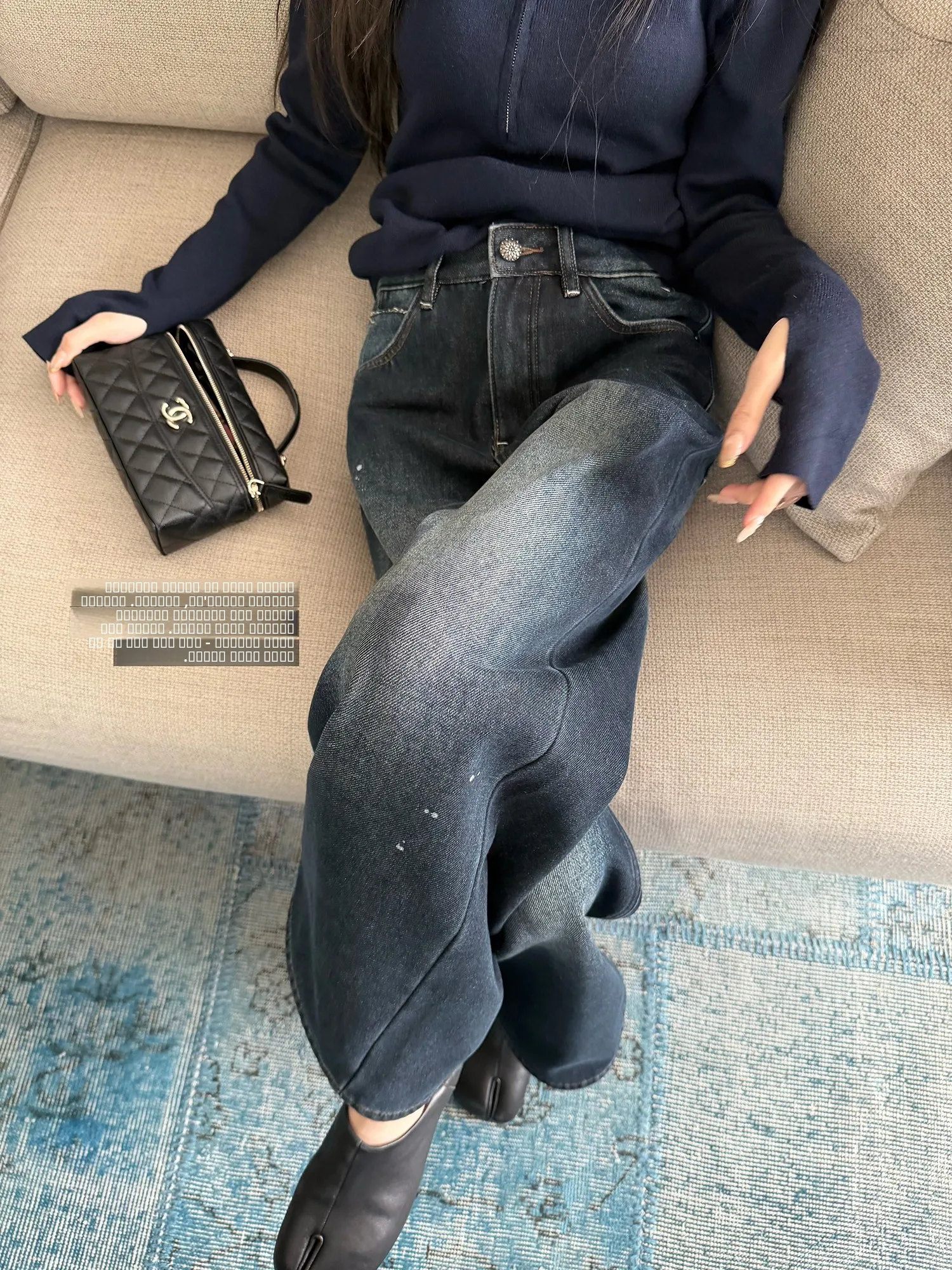 

Зимние джинсовые джинсы с подкладкой в стиле ретро, женские свободные джинсы с высокой талией, хлопковые, с высокой талией, на пуговицах, с завышенной талией...