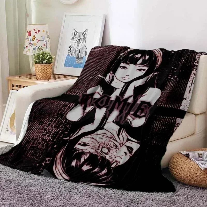 Junji Ito Tomie Kawakami Ghost Soft Plush Blanket,Flannel Blanket Throw Blanket for Living Room Bedroom Bed Sofa Picnic Cover 3D