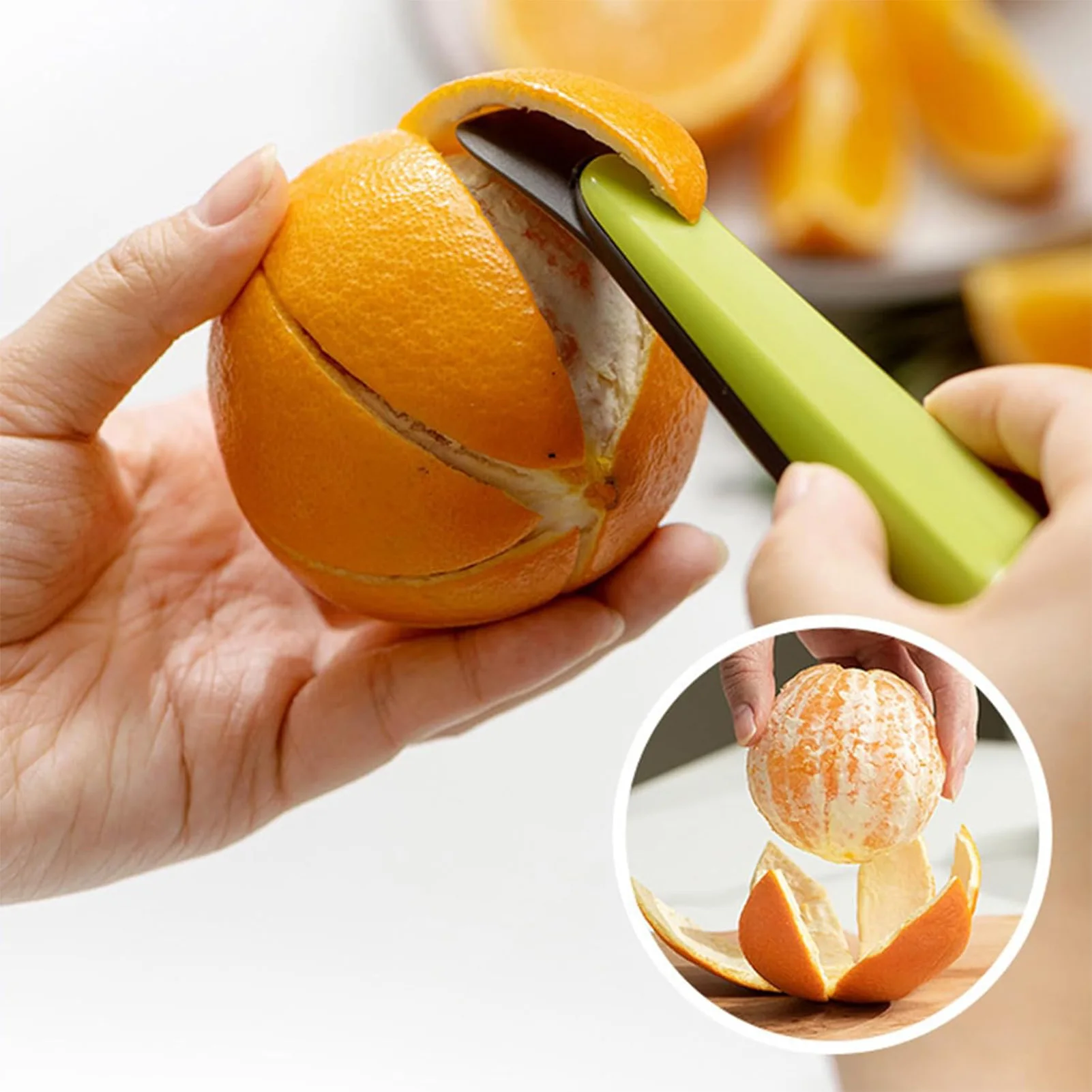 Multifunctional Fruit Orange Peeler Kitchen Fruit Peeling Tool Suitable for Lime Lemon Banana Skin IMNT