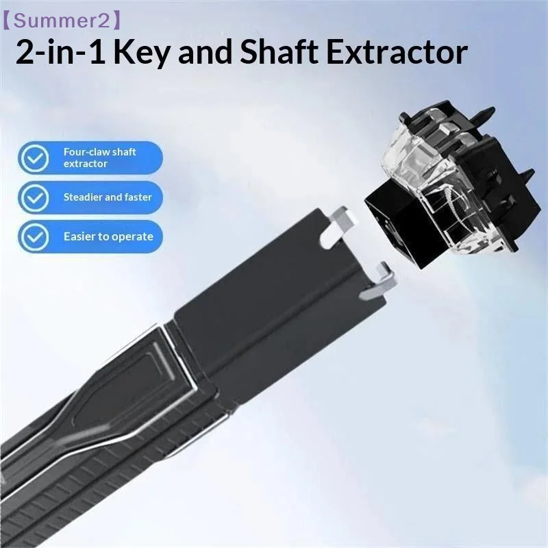 Universal 2 In 1 Keyboard Keycaps Switch Puller Opener Keycap Shaft Remover Button Extractor Keyboards Accessories Kit〔Sum2〕