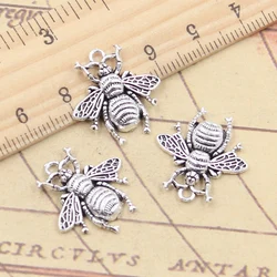 20pcs Charms Hornet Honeybee Bee Honey 21x20mm Tibetan Silver Color Pendants Antique Jewelry Making DIY Handmade Craft