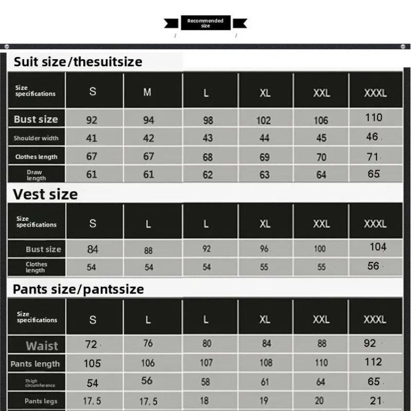 Men's Suit Set Single Button Slim Fit Office Work Suit Jacket and Pants Two Piece Set