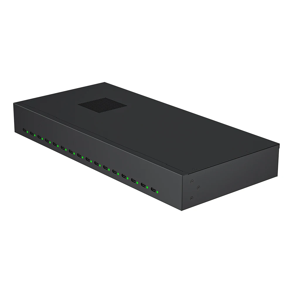 

Sipolar C-165PD Aluminum Casing 600W 16 Usb-c 5V/3A 9V/3A 12V/2.5A with Fan Pd Fast Charging Charger