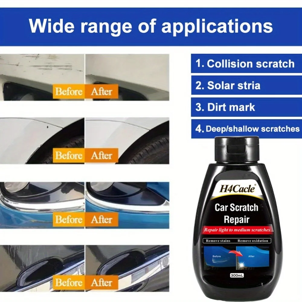 H4Cale Car Scratch Remover Auto Swirl Remover Scratches Repair Polishing Auto Body Grinding Compound Anti Scratch Wax