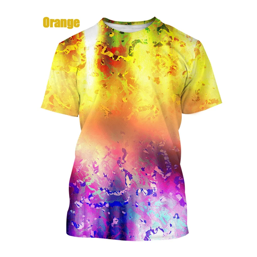 2024 Fun Trippy Psychedelic Art Creative 3d Printing T-shirt Harajuku Style Men  Casual Short-sleeved T-shirt