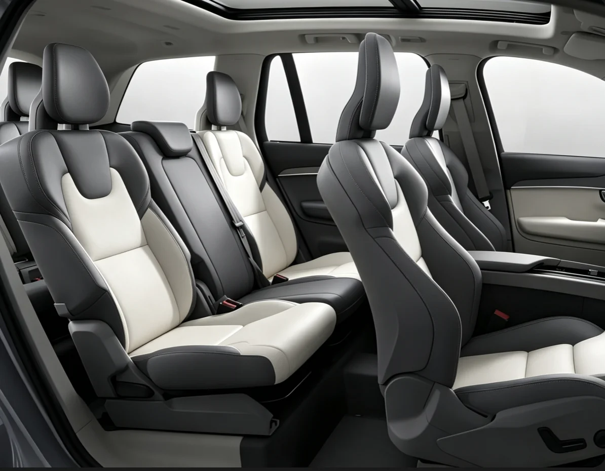 Für Volvo XC90 2025 5-Sitzer Maßgefertigte Autositzbezüge Luxuriöses Nappa-Leder 100% Passgenau Innenraum-Zubehör 360 ° Vollständige Abdeckung – Detail 9