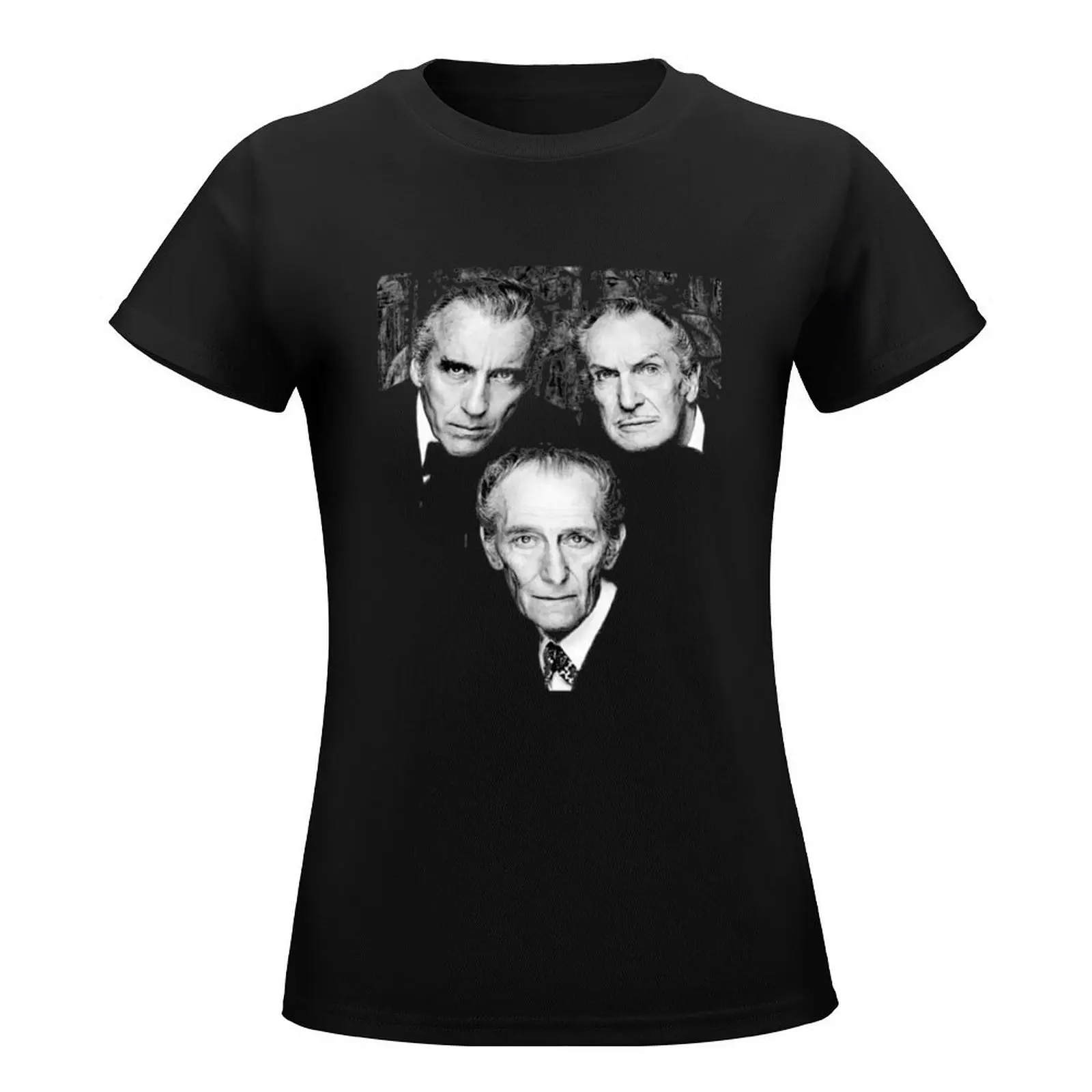 Christopher Lee Vincent Price Et Peter T-Shirt funny oversized lady clothes kawaii clothes T-shirt Women