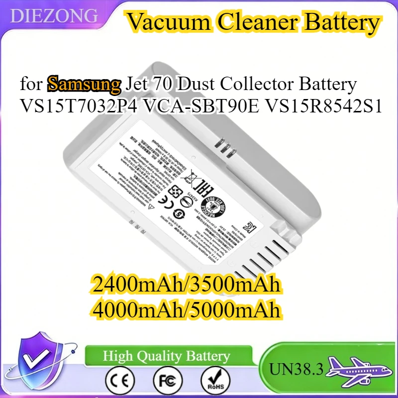 Vacuum Cleaner Battery for Samsung Jet 70 Dust Collector Battery VS15T7032P4 VCA-SBT90E VS15R8542S1 21.6V