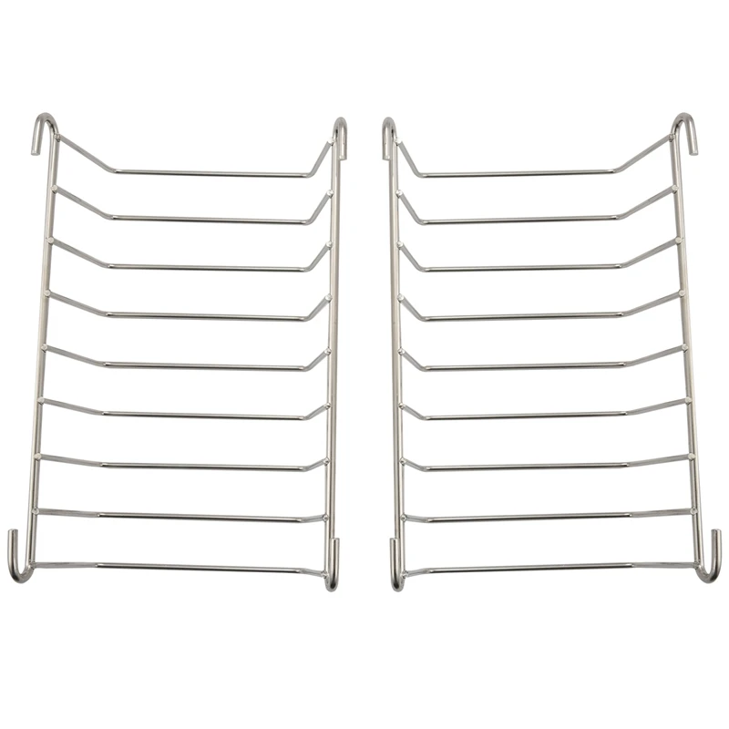 2 Pcs Toast Bread Rack Holder 8 Slice Holes Tool Cooling Grid Bread Rack Rectangle Air Fryer Accessories Organizer