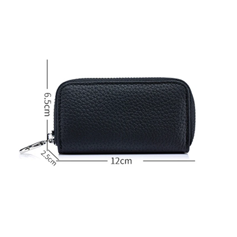 Genuine Leather Keychain Men Women Key Holder Organizer Pouch Cow Split Housekeeper Car Key Case Coin Wallet Mini Card Bag