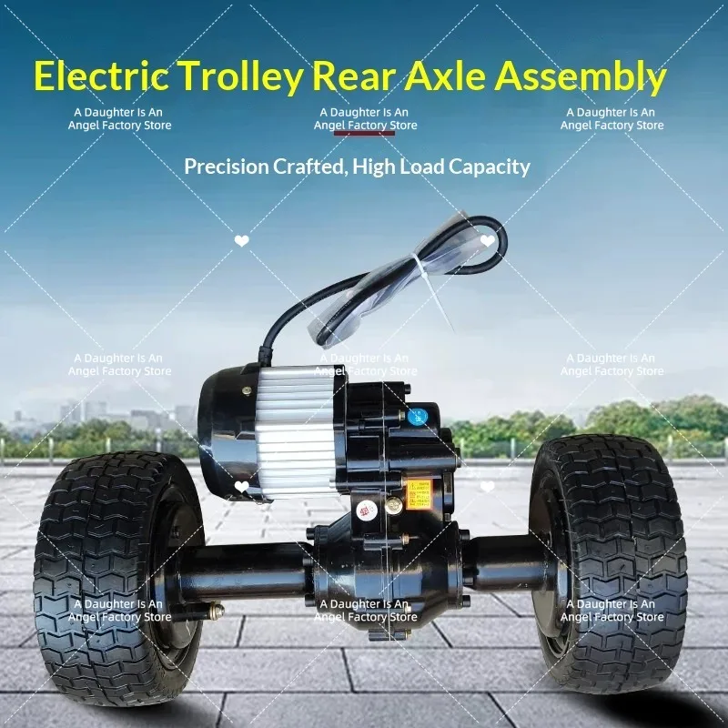 Electric trolley rear axle motor construction site trolley flatbed car  assembly low speed rear axle motor chassis accessories