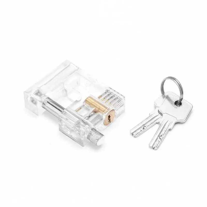 Locksmith Transparent Cutaway Mini Practice Padlock Visible Lock Pick View Training Locksmith Supplies Furniture Hardware