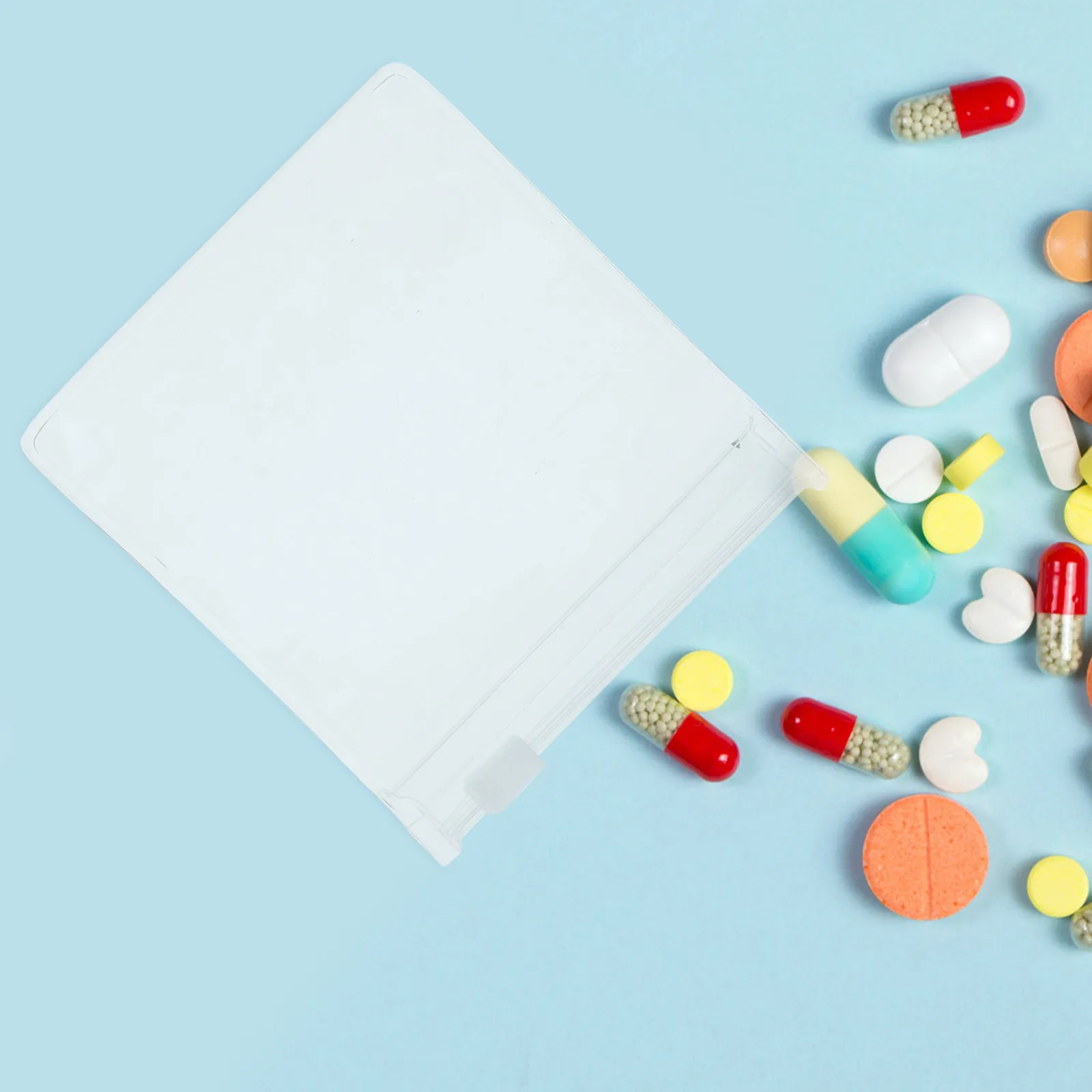 

24Pcs Eva Small Pills Bags Clear Reusable Medicine Organizer Pouches Portable Travel Sealing Pills Pouches for Tablets Storage