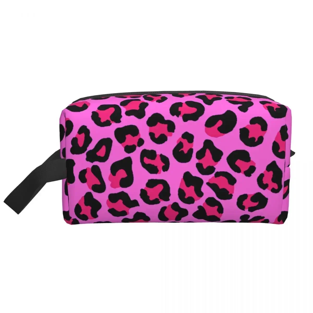 Leopard Cheetah Seamless Pattern Cosmetic Bag Large Capacity Animal Skin Print Spots Makeup Case Beauty Storage Toiletry Bags