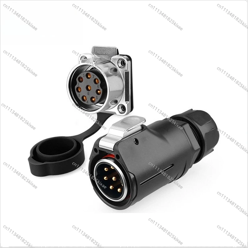 For LP28 High Current Aviation Plug 2 3 8 Pins 50A/100A Power Fast Charging Battery Waterproof Connector