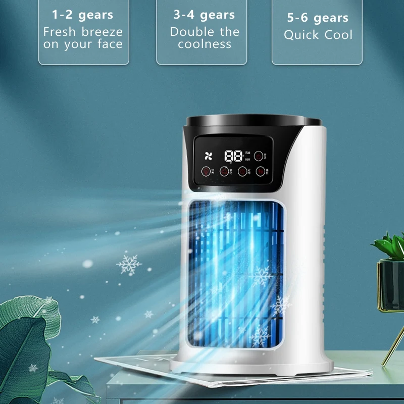 مبرد هواء كهربائي للمنزل والمهاجع ، سطح مكتب للطلاب ، مروحة مكتب رياح صغيرة ، تبريد USB ، مروحة تكييف ، قطعة واحدة