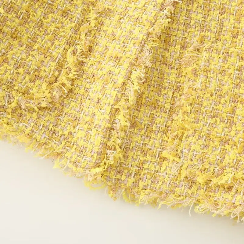 معطف نسائي جديد للخريف من JNLEAOG أصفر صغير الحجم Sle Jaet بتصميم متعدد الاستخدامات معطف فضفاض من البوليستر #4