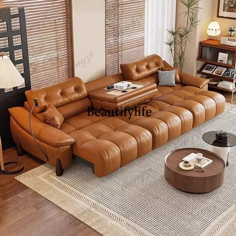 BBB Beige Control Electric Recliner Sofa Cup Holder Italian Massage Electric Recliner Sofa Lazy Luxury Divano Soggiorno Furnitur