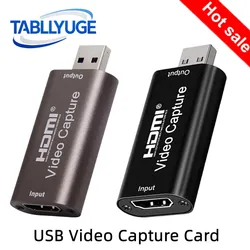 USB 2.0 Video Capture Card 1080P USB 2.0 HDMI-compatible Game Grabber Box For DVD Camera PC Recording Live Streaming PS4