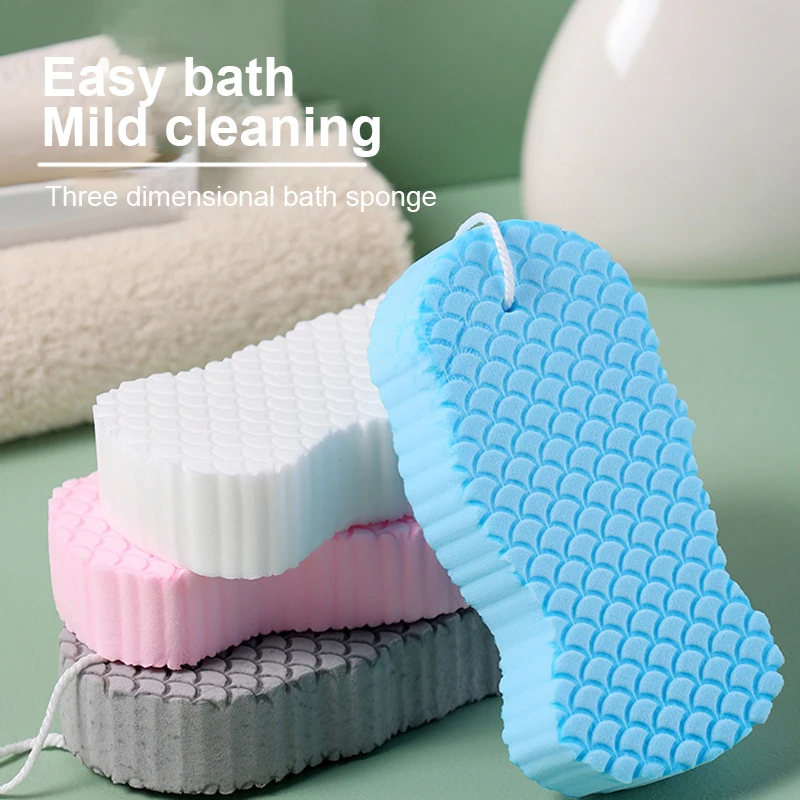 Esponja Exfoliante 3D sponge Baby bath cotton Body Scrubber Bath crub Sponge Shower Brush Skin Cleaner Dead Skin Remover