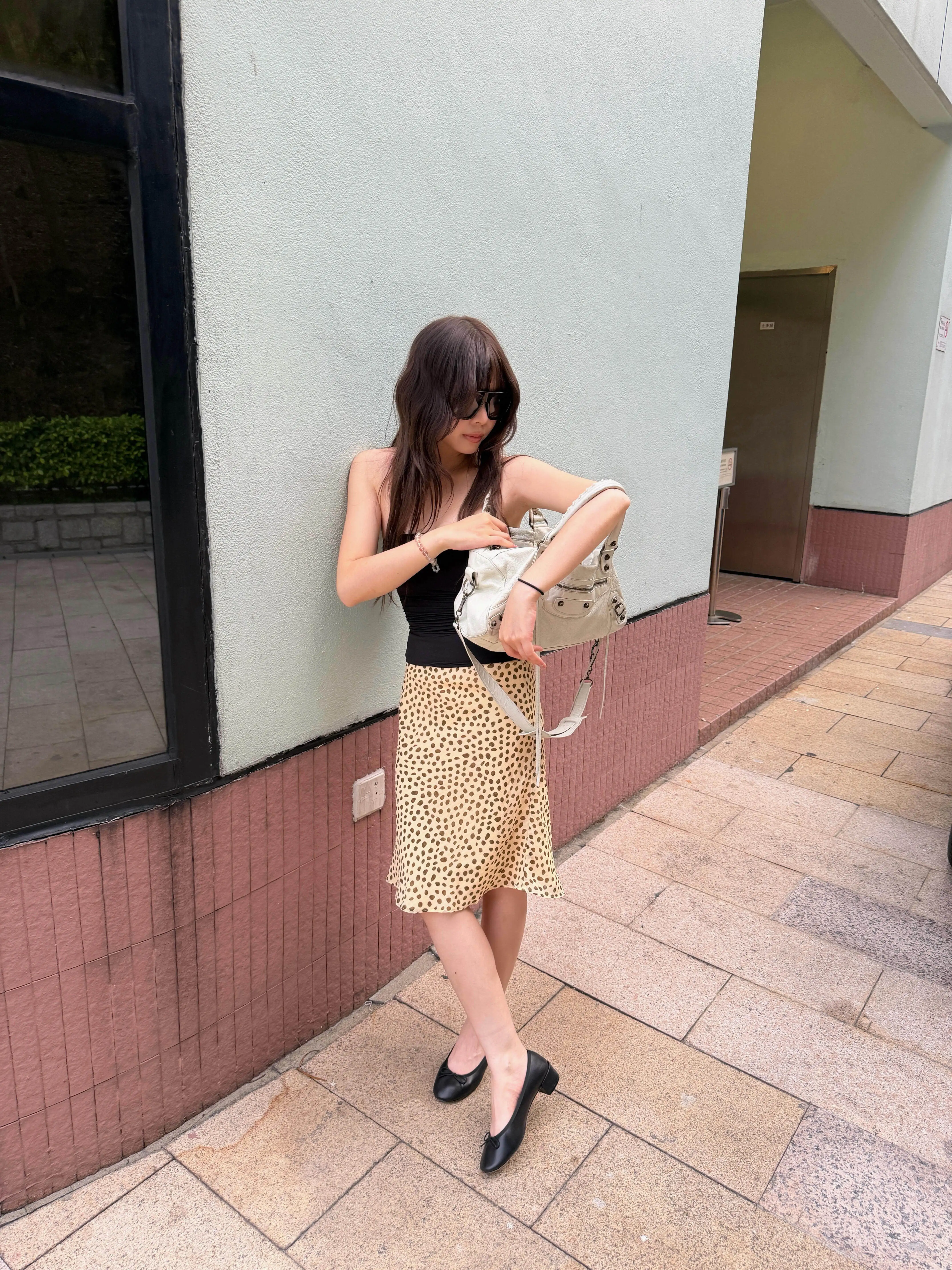 American Retro Yellow Dot Lazy South France Vacation Wrap around Semi Skirt Women Summer Fish Tail Skirt Casual Versatile