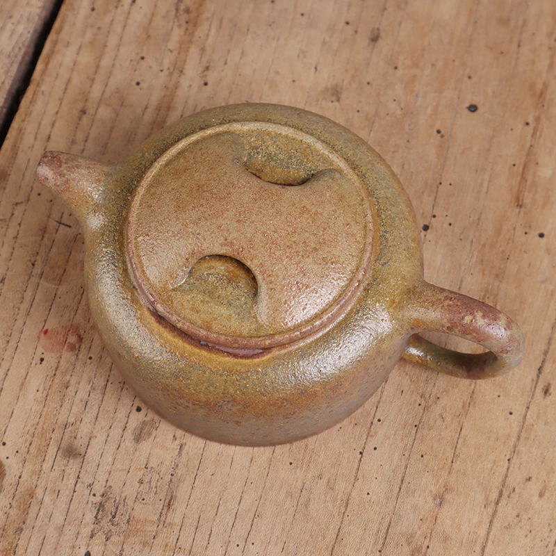 Deyuanchang Yixing Purple Clay Teapot, Wood Fired Cow Lid Lotus Seed Green Mud Authentic Tea Making For Home
