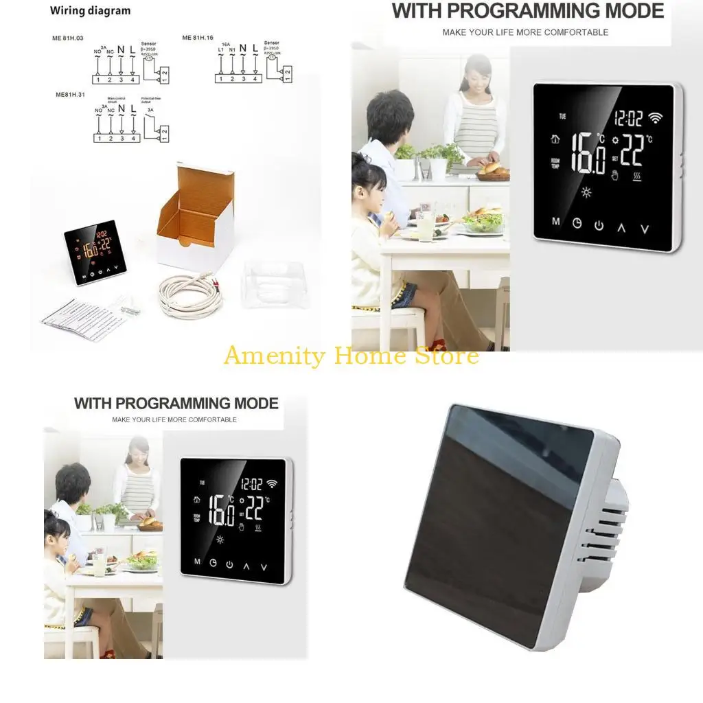 

F26c Thermostat LCD -экран контроллер температуры Wi -Fi для электрического нагрева/