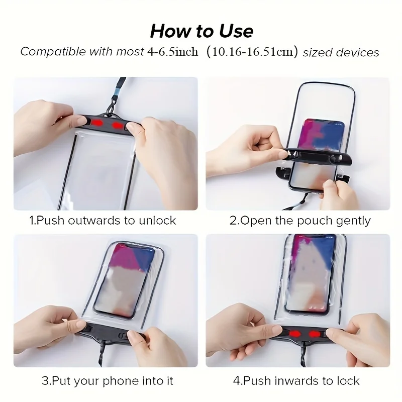 PVC 범용 방수폰케이스 방수백 모바일 커버 아이폰 15 14 프로 맥스 12 11 8 화웨이 샤오미 레드미 삼성용