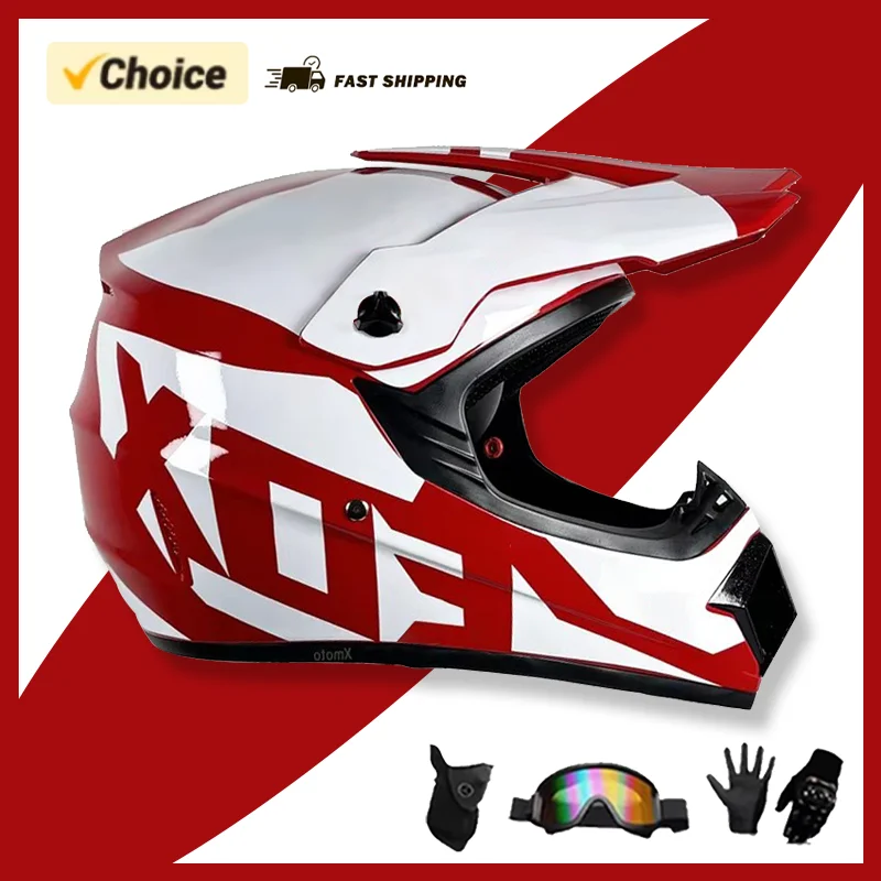 

Unisex Adult Dirt Bike Helmet DOT - Motocross, Off-Road, Downhill & Racing Full Face Helmet