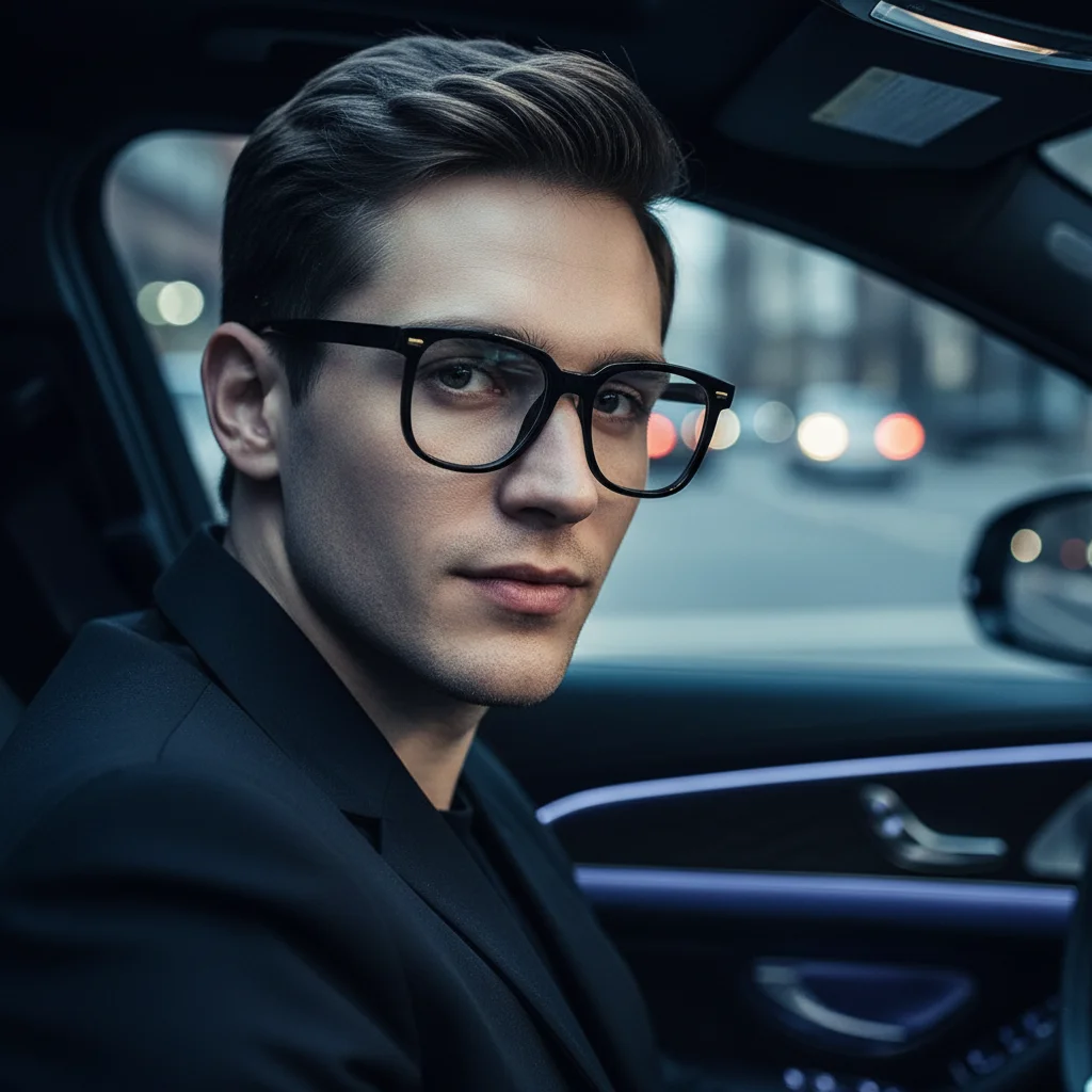 Rahmengläser für Männer und Frauen, ultraleichte Anti-Blaulicht-Brille, flache Gläser, für Autofahrerbrillen9025
