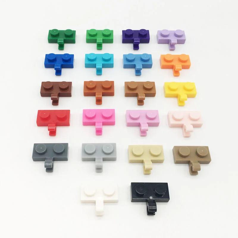 [132Pcs]【50g】11476 MOC1x2 Single-sided With Longitudinal Clamping Plate, Children DIY STEM Building Blocks Toy