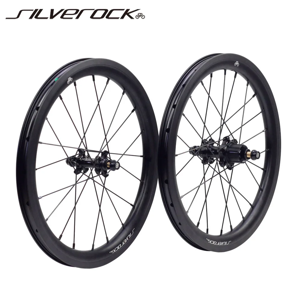 SILVEROCK SR30A External 4-7 Speed Straight Pull 16in Plus 349 Rim Caliper Brake 30mm for Brompton Folding Bike Alloy Wheelset