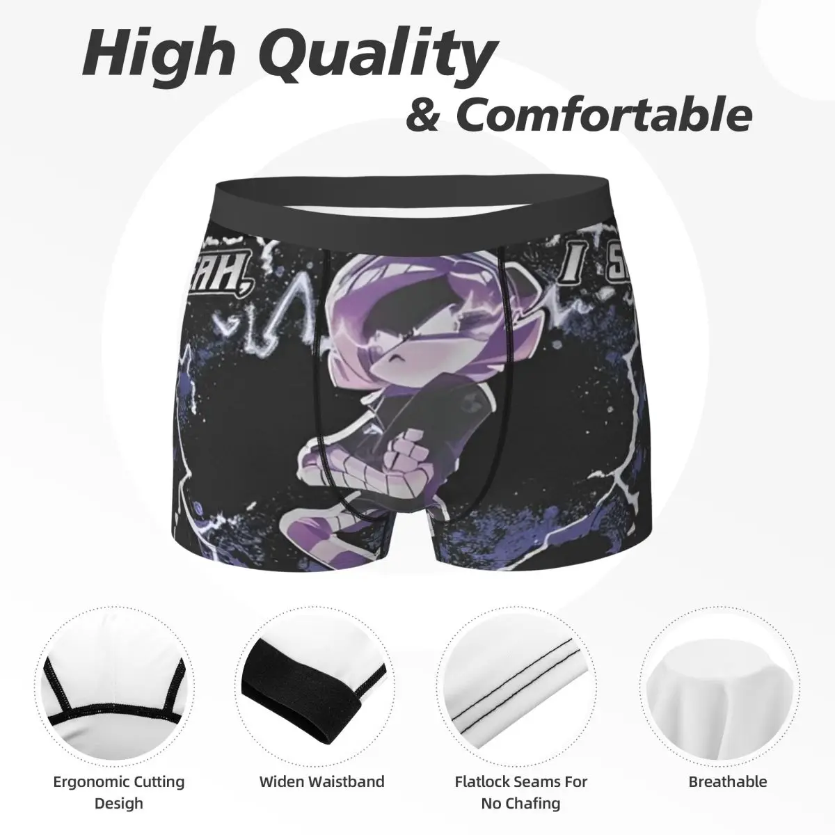 القتل الطائرات بدون طيار عوزي الملابس الداخلية الكرتون أنيمي رجل الملاكم موجز عادي Boxershorts Trenky التسامي سراويل كبيرة الحجم