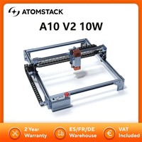 ATOMSTACK A10 V2 10W Laser Engraving Wood Leather Acrylic CNC High Speed Engraving Cutting Machine 400x400mm Engraver Area
