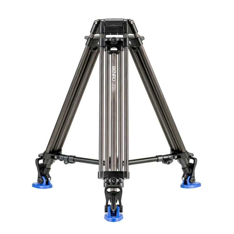 

Free Shipping Indoor Outdoor Photography Stabilized Tripod Dual Stage 100mm Bowl CF Digital Ca me ra Tripod Stand Kit