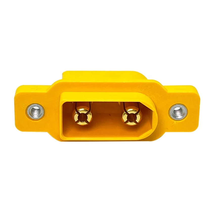 50PCS Amass XT90NE-M RC Aircraft Model Male Connector With M2.5 Nut Embedded Panel And Fixed Seat Compatible With XT90E-M