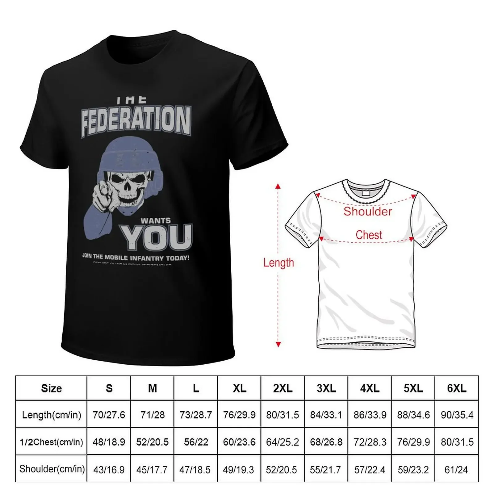 FEDERATION WANTS YOU T-shirt plus sizes vintage T-shirt men