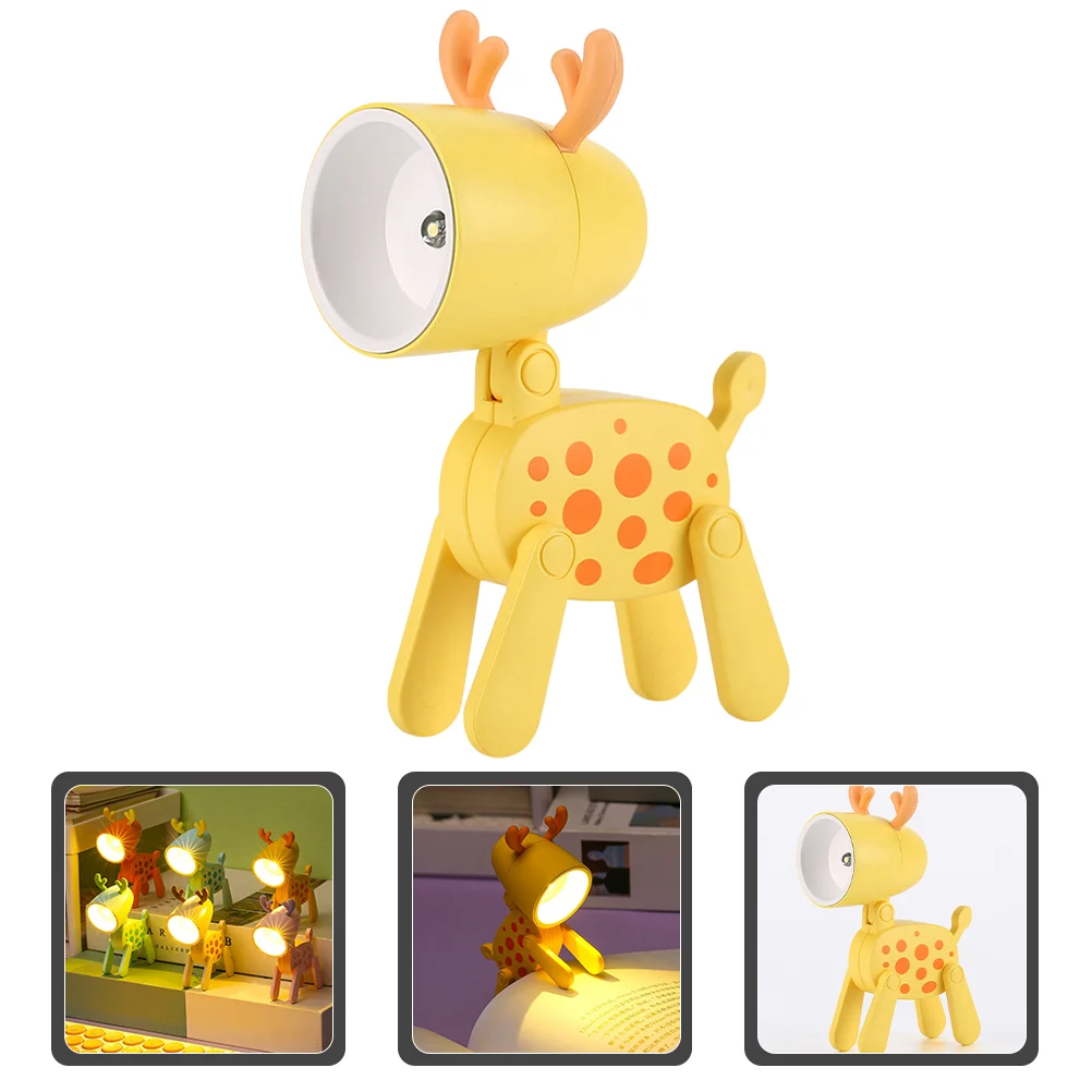 

Pet Night Light Deer Warm Cartoon Lights Nightlight Luminous LED Lamp Pvc Aesthetic Room Child