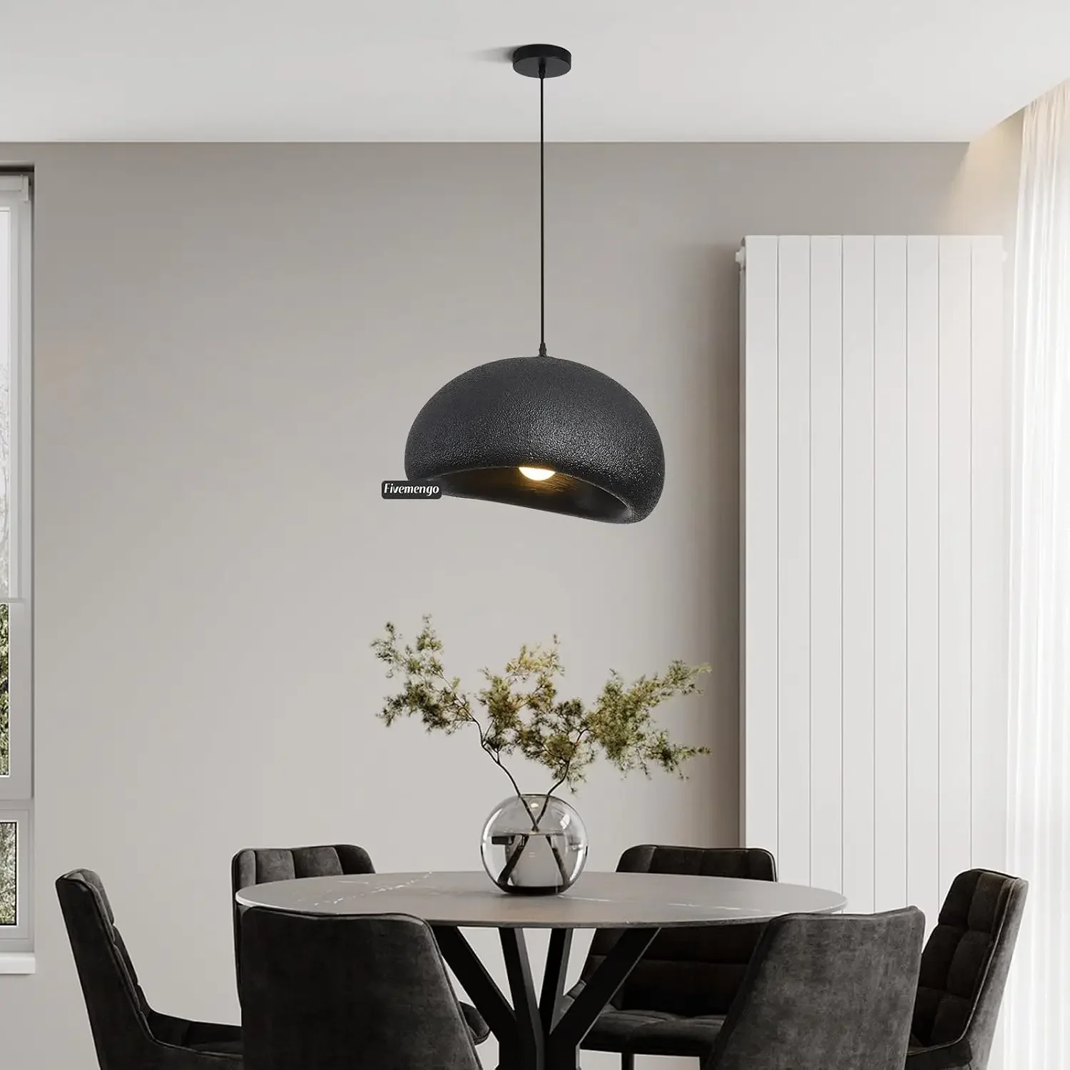 19.7in Wabi Sabi Pendant Light, Kitchen Island Lighting Fixture Ceiling Mount Japanese Lamp Japandi Chandelier for Dining Living