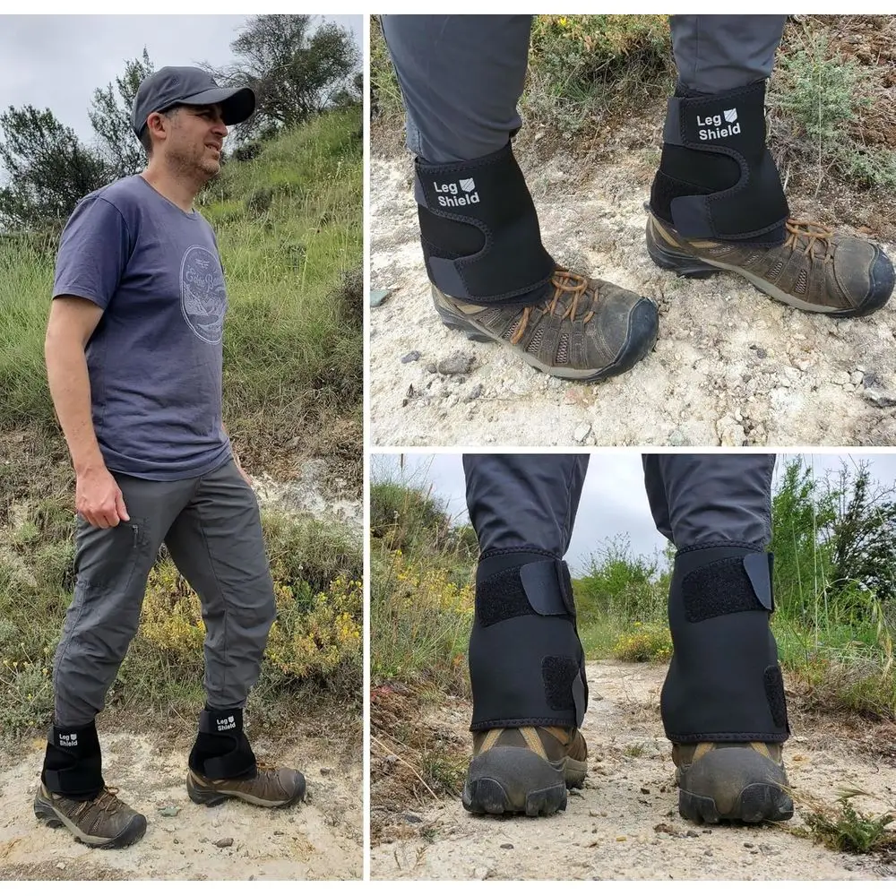 Low Gaiters - Hook & Loop Design for Easy On/Off - Neoprene Leg Gaiters for Hiking, Cross Country Skiing, Yard Work - Comfortabl