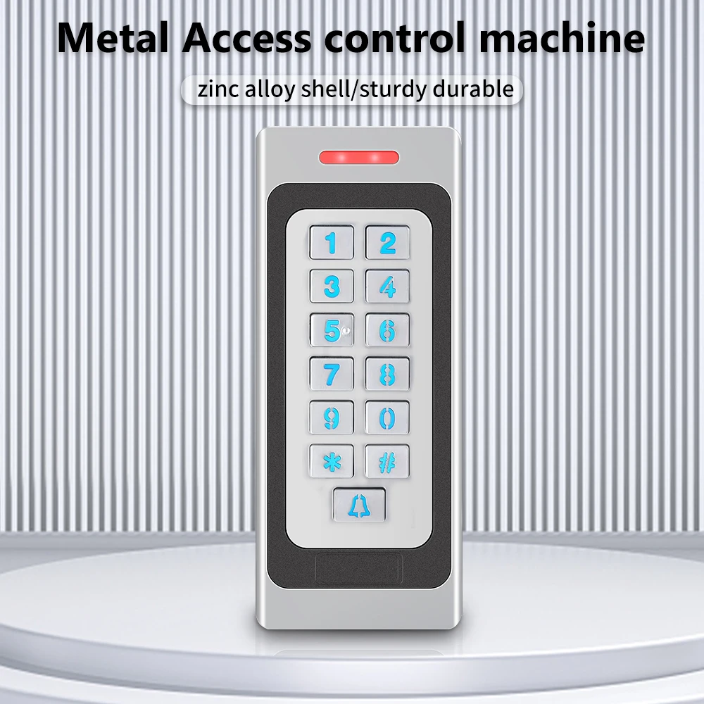 Zinc Alloy RFID Access Control Teclado, Metal, impermeável, Outdoor Card Reader, Porta de Segurança, Digicode, DC10-24V Coder, 3000 Usuários, IP67