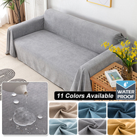 Waterproof Sofa Blanket Multipurpose Solid Color Furniture Cover Durable Fabric Dust-proof Anti-scratch Home Living Room Decor