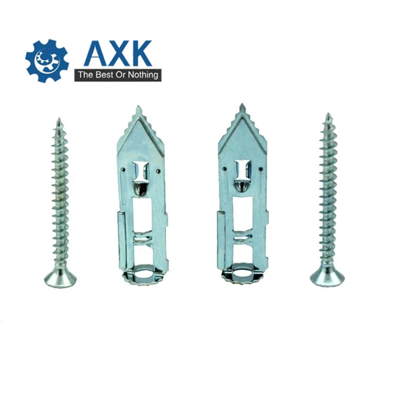 Free Shipping 100Pcs NEW Long Type M12x40 Hammer Drive Plasterboard Fixing / Safety Nail-in Anchor With Screw