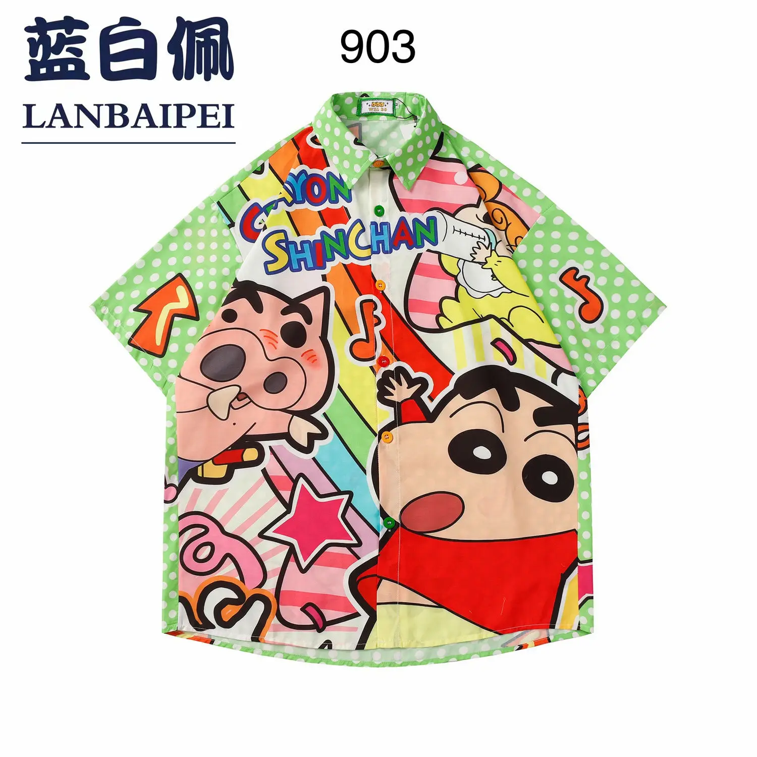 Cartoon Kawaii Cute Crayon Shin-Chan Casual Shirt Anime Shin-Chan Summer Oversize Soft Comfortable T-Shirt Creative Girl Gifts