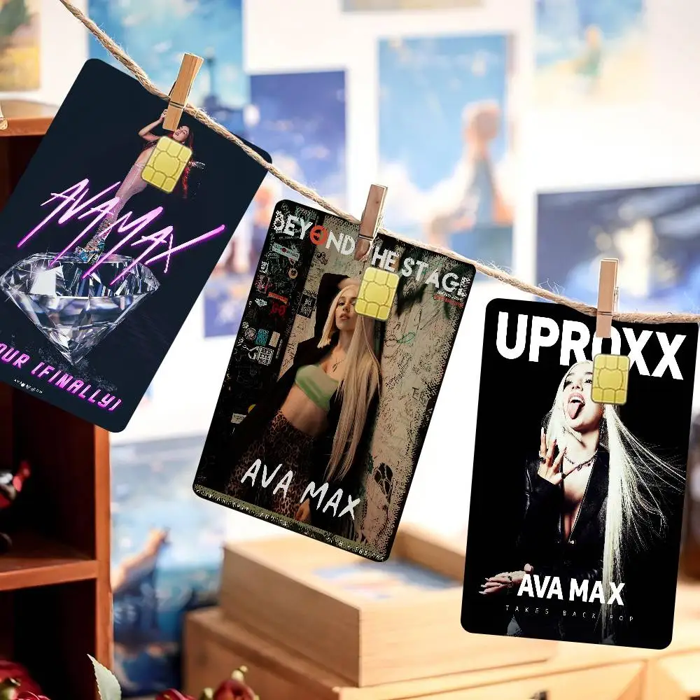 

Singer A-Ava M-Max Credit Card Skin Stickers For VISA Bank Card Transportation Card Waterproof Sticker Anti-scratch Women Gift