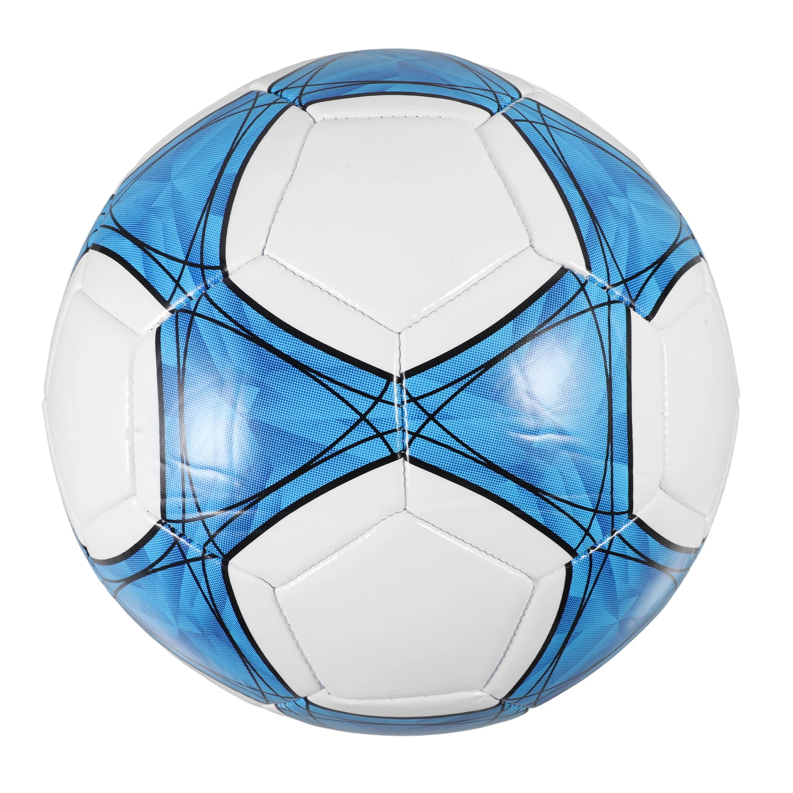 Ballon de Football d'entraînement en PVC taille 5, jouet gonflable bleu Portable, équipement de compétences léger pour enfant en plein air