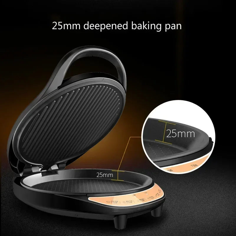 220V electric baking pan household double-sided heating pancake pan new automatic power-off pancake pancake machine